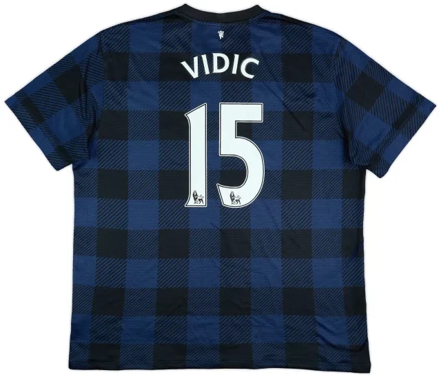 2013-14 Manchester United Away Shirt Vidic #15 - 7/10 - (XXL)