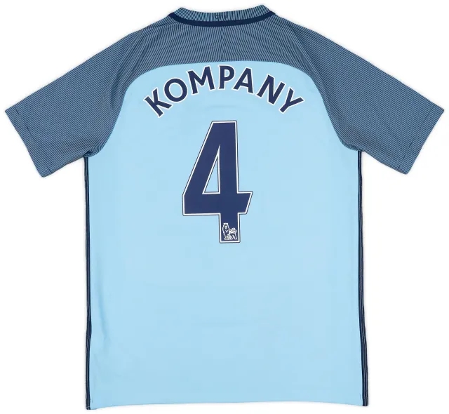 2016-17 Manchester City Home Shirt Kompany #4 - 7/10 - (M)