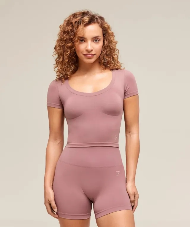  Soft Sculpt Midi T-Shirt - Calm Pink