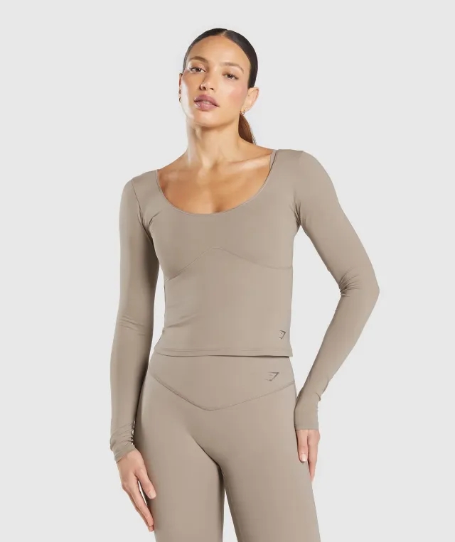  Elevate Long Sleeve Top - Lifestyle Brown