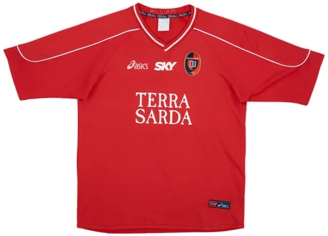 2005-06 Cagliari Asics Training Shirt - 9/10 - (M)