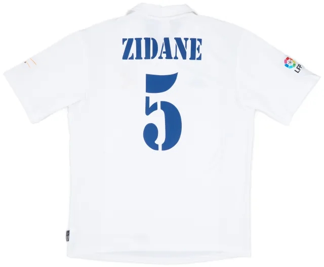 2002-03 Real Madrid Centenary Home Shirt Zidane #5 - 8/10 - (L)