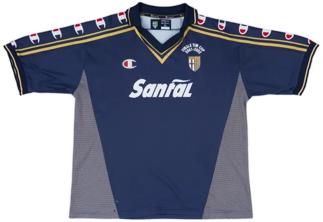 2001-02 Parma 'Signed' Finale TIM Cup Third Shirt - 7/10 - (XL)