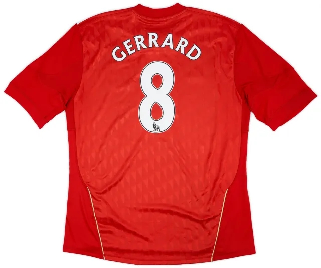 2010-12 Liverpool Home Shirt Gerrard #8 - 5/10 - (XL)