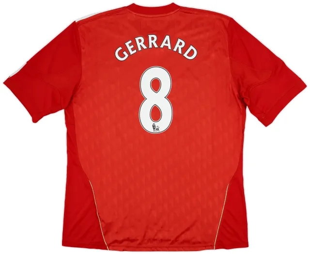 2010-12 Liverpool Home Shirt Gerrard #8 - 5/10 - (XXL)