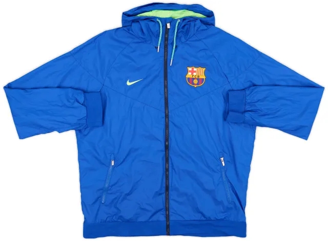 2017-18 Barcelona Nike Hooded Track Jacket - 8/10 - (L)