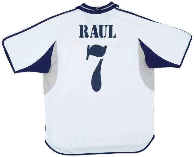 2000-01 Real Madrid Home Shirt Raul #7 - 7/10 - (XL)