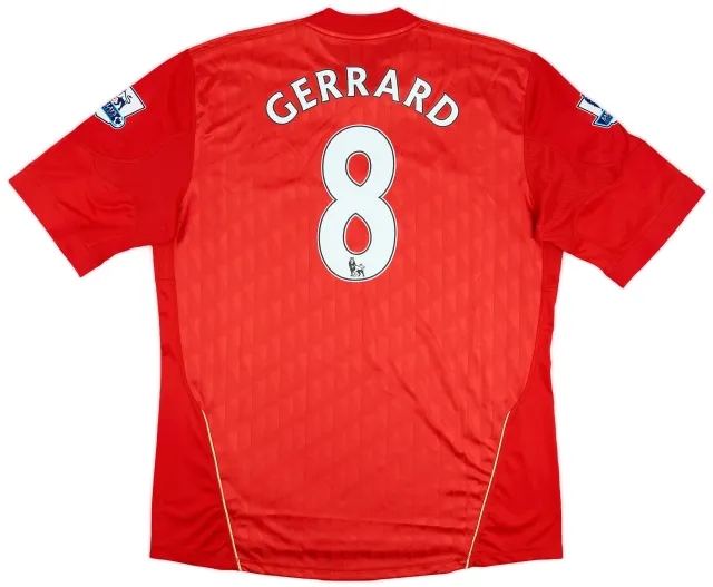 2010-12 Liverpool Home Shirt Gerrard #8 - 6/10 - (XL)