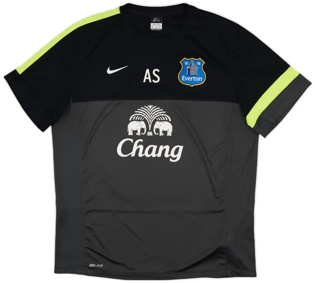 2013-14 Everton Staff Issue Nike Training Shirt 'AS' - 9/10 - (XXL)