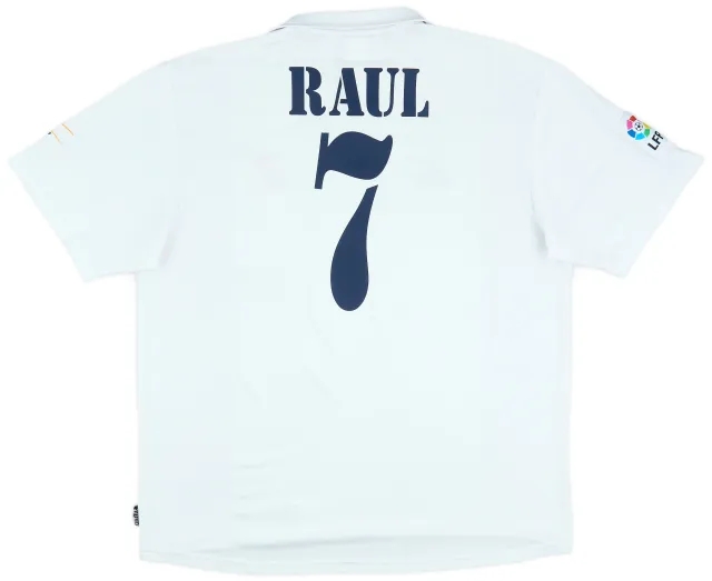 2002-03 Real Madrid Centenary Home Shirt Raul #7 - 6/10 - (XL)