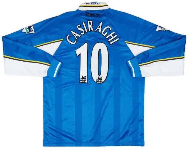 1997-99 Chelsea Home L/S Shirt Casiraghi #10 - 7/10 - (L)