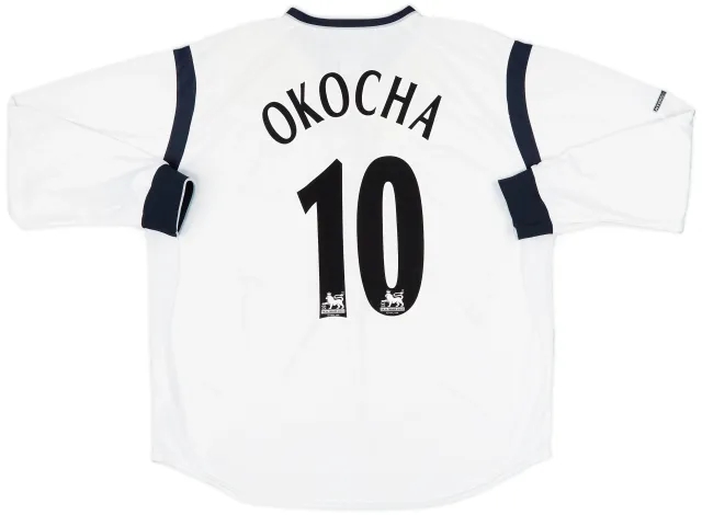 2001-03 Bolton Home L/S Shirt Okocha #10 - 6/10 - (XL)
