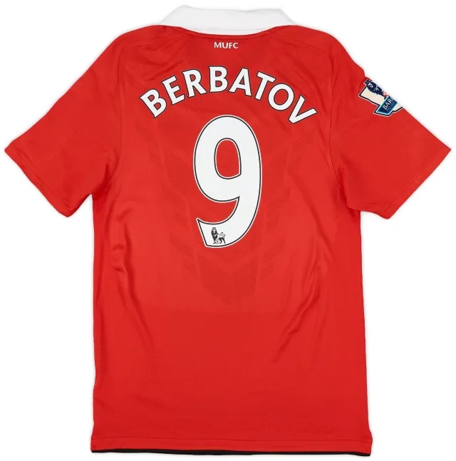 2010-11 Manchester United Home Shirt Berbatov #9 - 8/10 - (S)