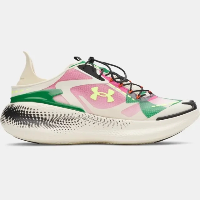Under Armour  Echo Unisex Shoes Ivory Dune / Virtual Pink / High Vis Yellow 4