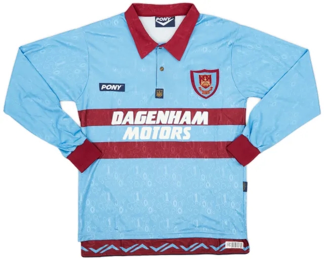 1995-97 West ham Centenary Away L/S Shirt Lampard #26 - 7/10 - (M)