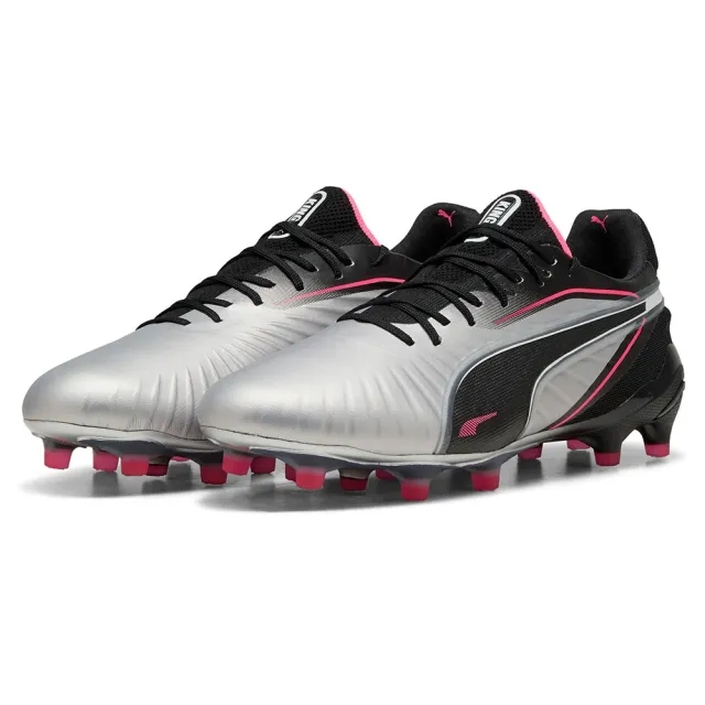PUMA King Ultimate FG/AG Football Boots Women, Silver/Black/Sun Struck