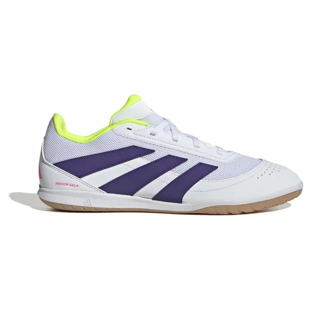 adidas Predator Club IN White Collegiate Purple Lucid Lemon