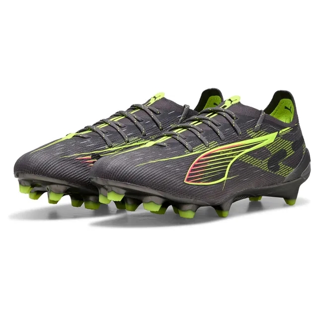 PUMA Ultra 5 Ultimate FG Football Boots, Matte Aged Silver/Yellow Alert/Sun Struck, size 10