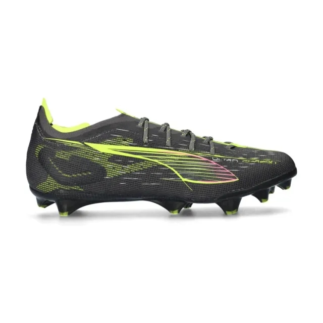 PUMA Ultra 5 Carbon FG Football Boots Men, Matte Aged Silver/Yellow Alert/Sun Struck, size 10