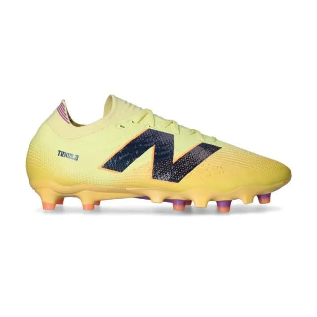 New Balance Unisex TEKELA PRO LOW LACED FG V4+ in Beige/Orange/Purple Synthetic