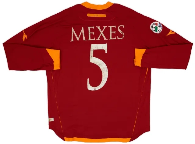 2006-07 Roma Match Issue Home L/S Shirt Mexes #5