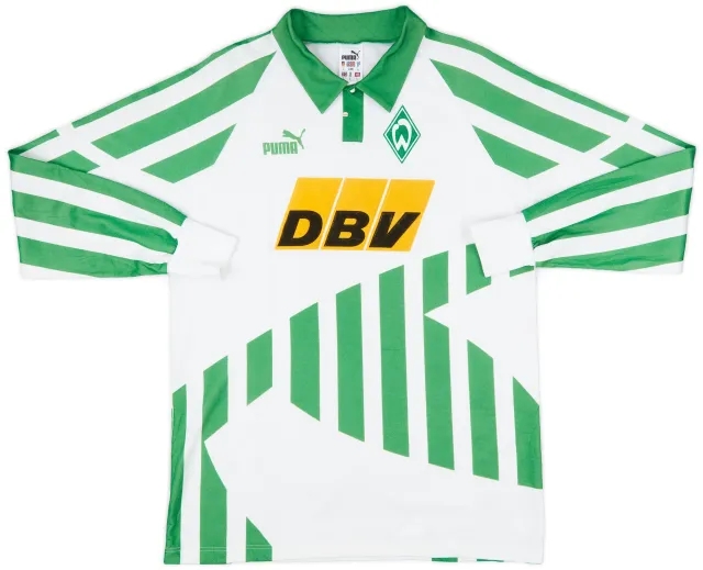 1994-95 Werder Bremen Home L/S Shirt - 8/10 - (L)