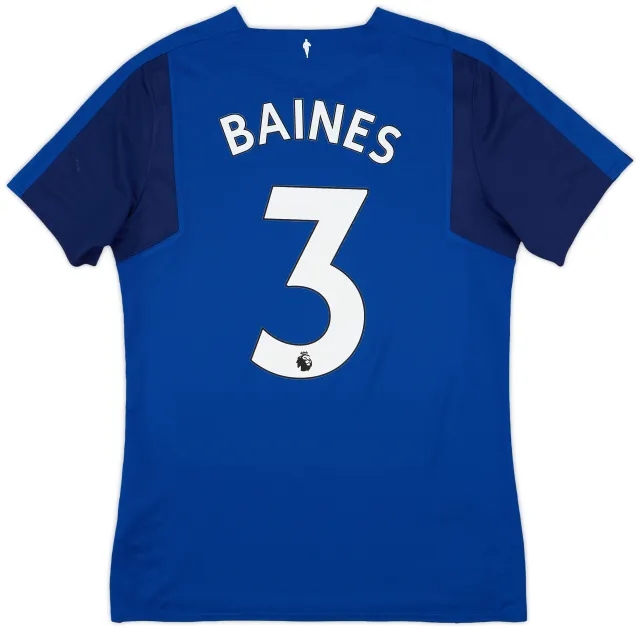 2017-18 Everton Home Shirt Baines #3 - 9/10 - (M)