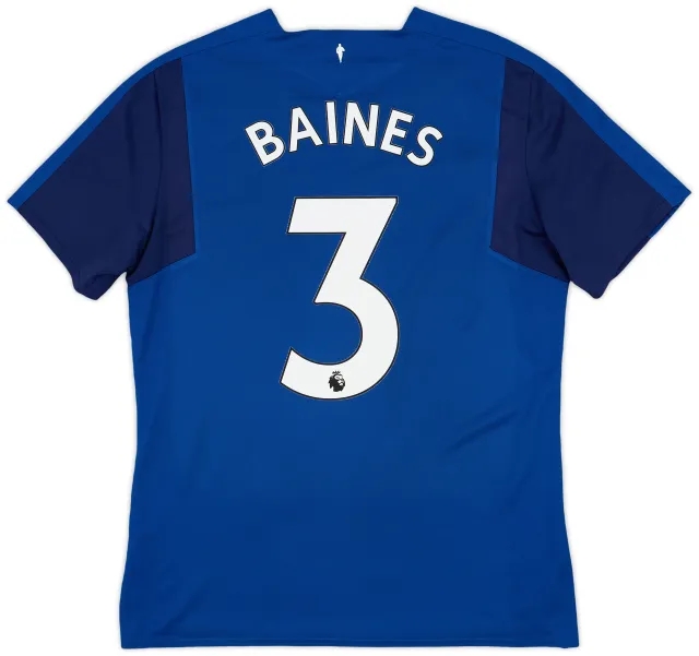 2017-18 Everton Home Shirt Baines #3 - 7/10 - (L)