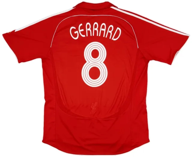 2006-08 Liverpool Home Shirt Gerrard #8 - 5/10 - (XL)