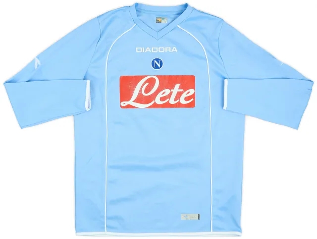 2006-07 Napoli Home L/S Shirt - 6/10 - (M)