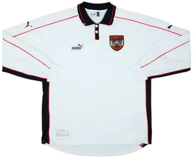 2000-02 Austria Home L/S Shirt - 6/10 - (XL)