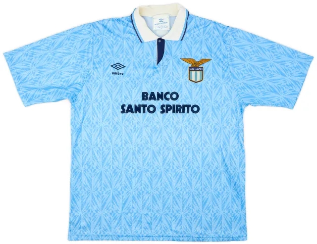 1991-92 Lazio Home Shirt - 8/10 - (XL)