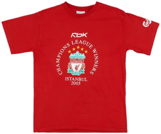 2005-06 Liverpool Reebok 2005 CL Winners Tee - 8/10 - (XS)