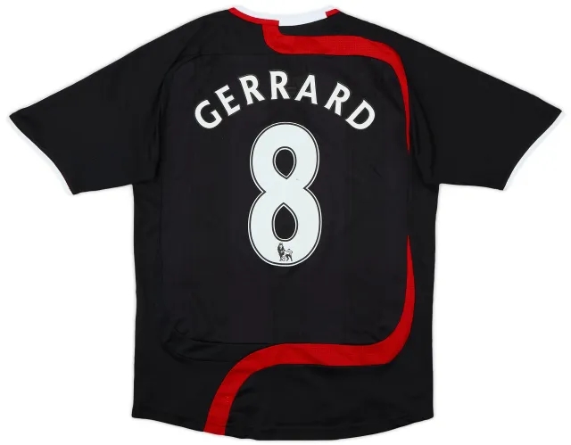 2007-08 Liverpool Third Shirt Gerrard #8 - 7/10 - (L.Boys)