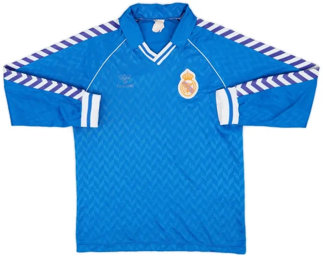1987-88 Real Madrid Away L/S Shirt - 5/10 - (M)