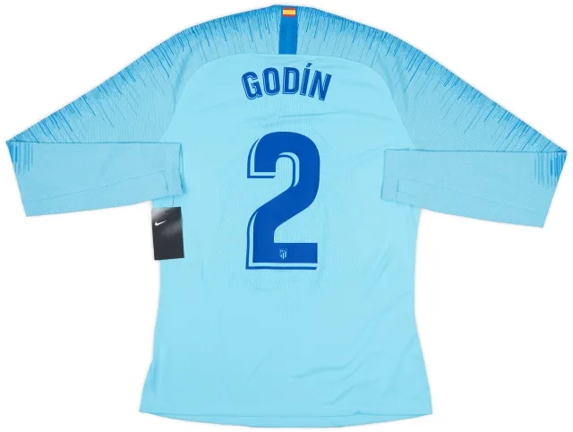 2018-19 Atletico Madrid Player Issue Away L/S Shirt Godin #2 (L)