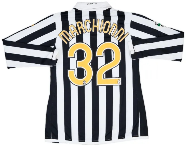 2006-07 Juventus Match Issue Home L/S Shirt Marchionni #32