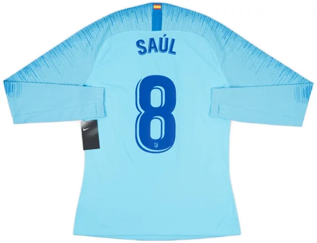 2018-19 Atletico Madrid Player Issue Away L/S Shirt Saul #8 (L)