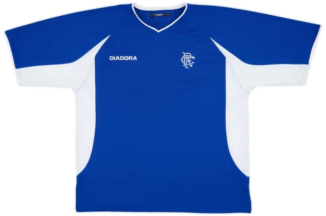 2003-04 Rangers Diadora Training Shirt - 9/10 - (L)