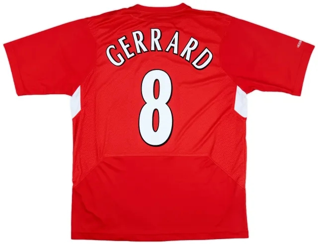2004-06 Liverpool Home Shirt Gerrard #8 - 4/10 - (XL)