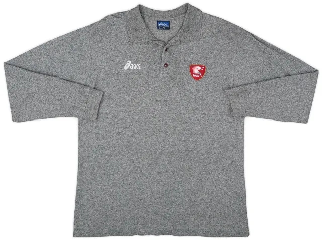 2005-06 Salernitana Asics Polo L/S Shirt - 9/10 - (XL)