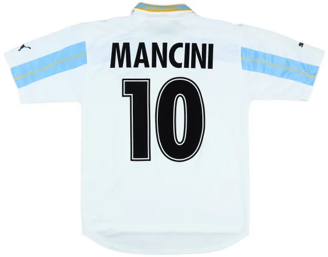 1999-00 Lazio Centenary Home Shirt Mancini #10 - 7/10 - (S)