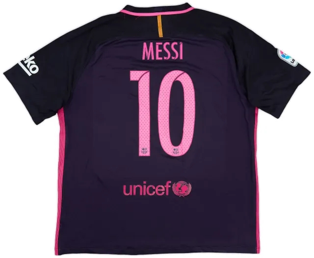 2016-17 Barcelona Away Shirt Messi #10 - 5/10 - (XL)