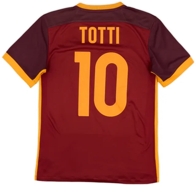 2015-16 Roma Home Shirt Totti #10 - 7/10 - (S)
