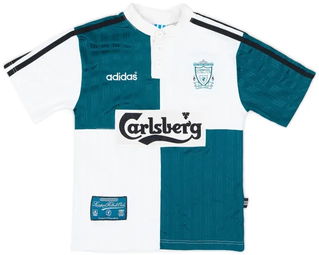 1995-96 Liverpool Away Shirt Collymore - 8/10 - (S.Boys)