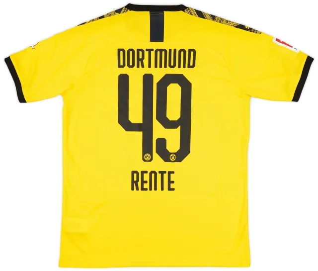 2019-20 Borussia Dortmund Home Shirt Rente #49 (L)