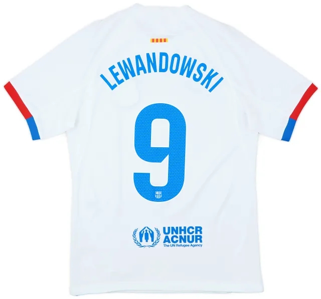 2023-24 Barcelona Away Shirt Lewandowski #9 - 9/10 - (S)