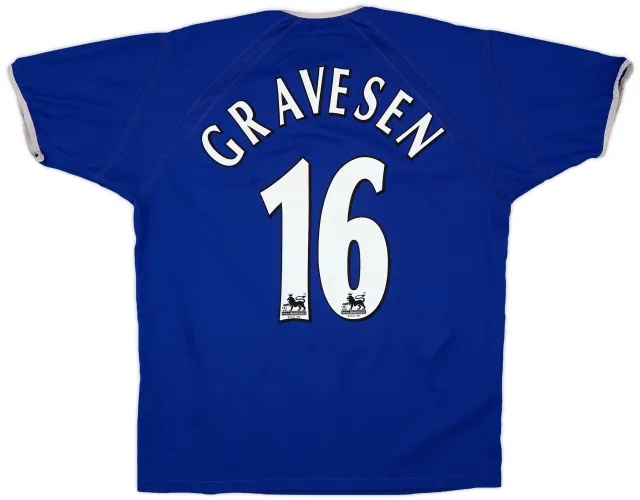 2003-04 Everton Home Shirt Gravesen #16 - 7/10 - (L)