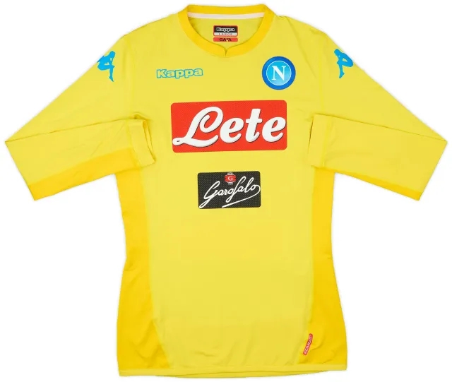 2017-18 Napoli Authentic Away L/S Shirt - 10/10 - (L)
