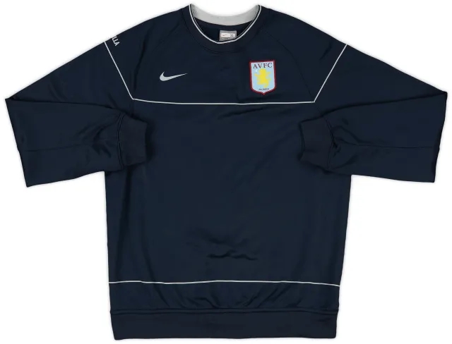 2008-09 Aston Villa Nike Sweat Top - 8/10 - (XL.Boys)